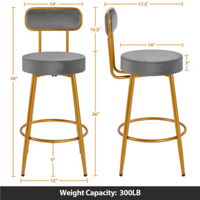 Olaf Gullbenk Stol - 2 Luxury Nordic Bar Stools