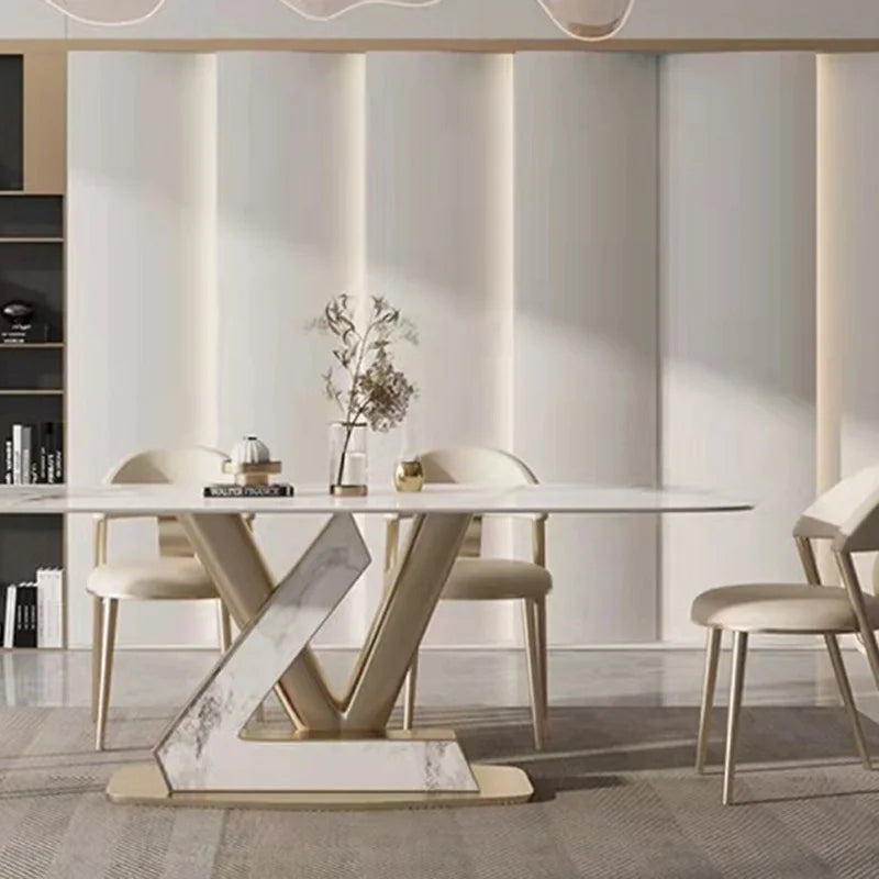 Hrafnstone Eikrune Steelmarq - Luxury Nordic Steel Dining Table Set