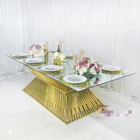 Nordisk Glimmerglass Bord - Luxury Nordic Gold Dining Table