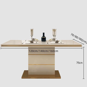 Hvitglans Praktbord - Luxury White Nordic Dining Table Set
