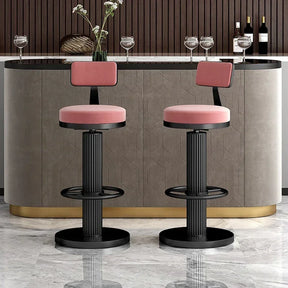 Leif Silfrháttur Hækistóll - 1 Luxury Nordic Bar Stool