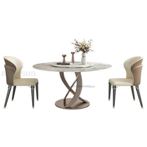 Girevole Marmo Tavolo Eleganza - Luxury Italian Dining Table Set