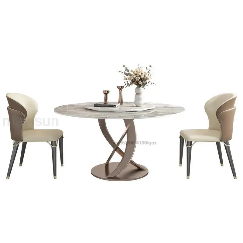 Girevole Marmo Tavolo Eleganza - Luxury Italian Dining Table Set