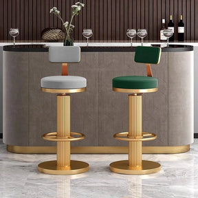 Leif Silfrháttur Hækistóll - 1 Luxury Nordic Bar Stool