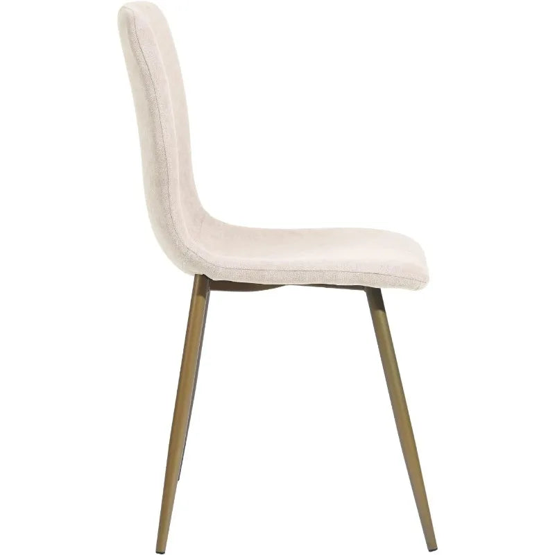 Gullstol - 4 Luxury Nordic Dining Chairs - Gold Legs