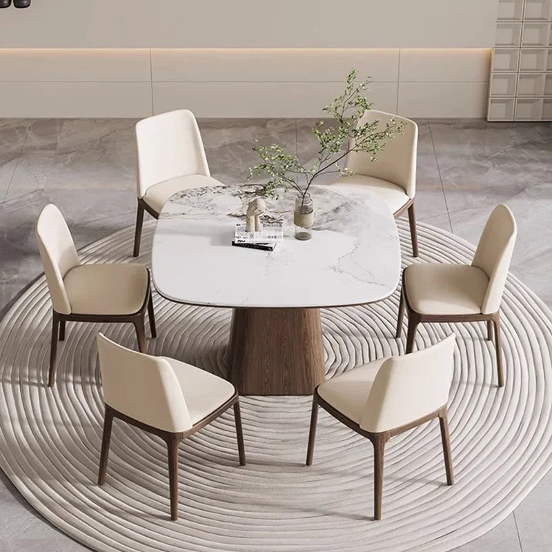 Skjoldbjerg Marmortræ Bord - Luxury Wood/Marble Nordic Dining Table