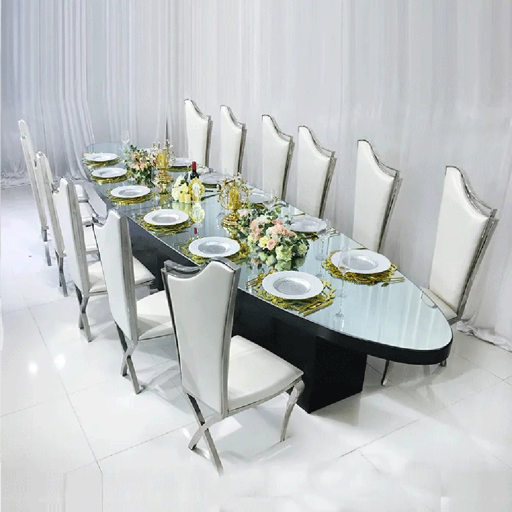 Klarvann Glassbord - Luxury Nordic Glass Royal Dining Table
