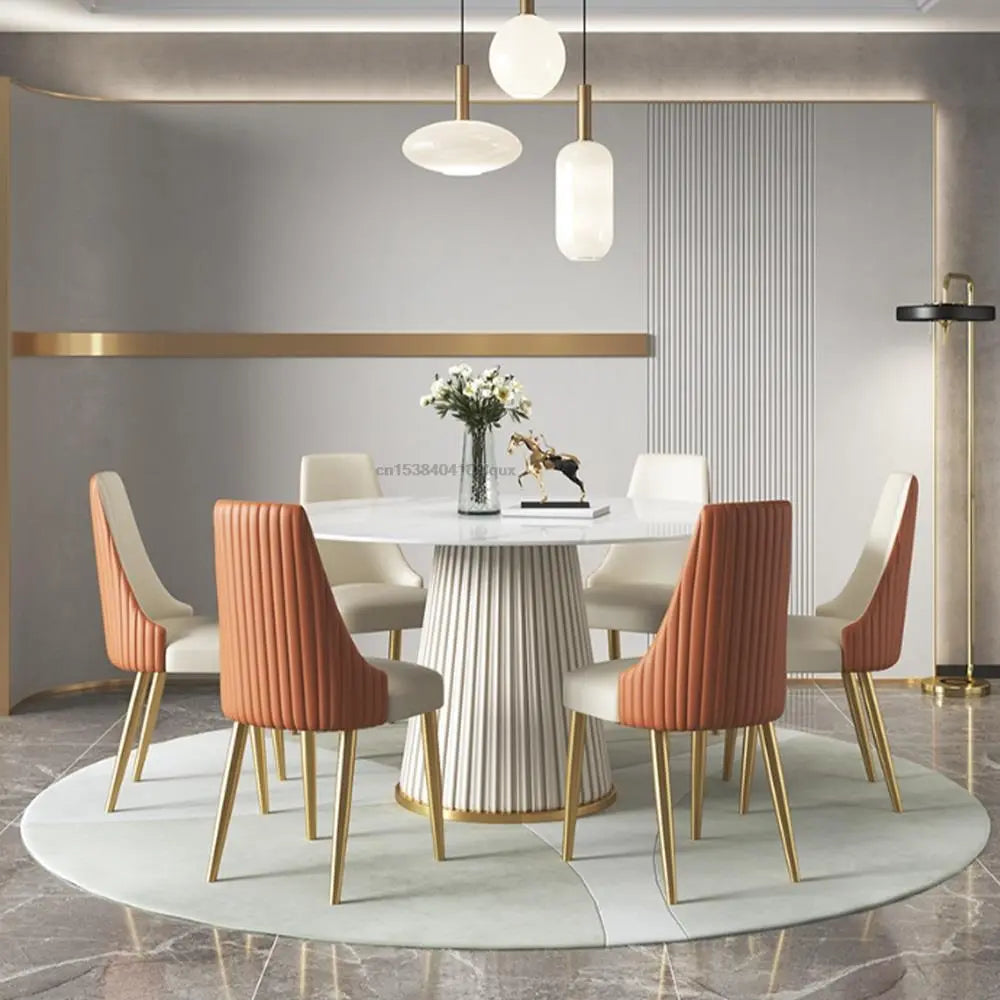 Fjellbrann Spisebord Ensemble - Luxury Scandanavian Dining Table Set