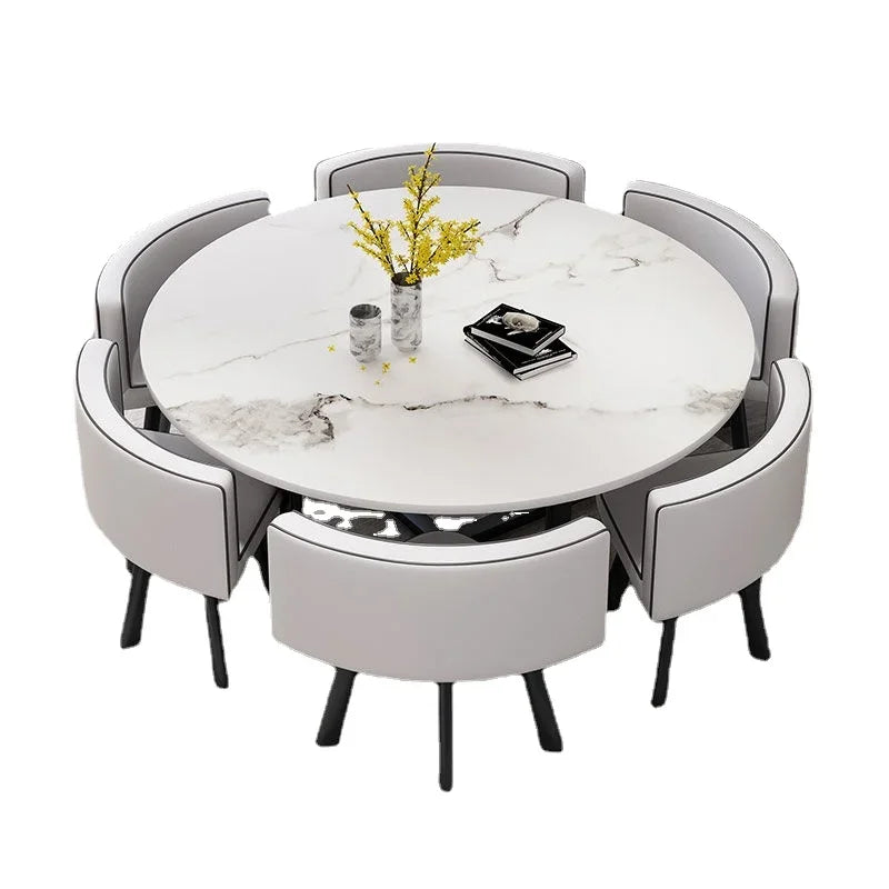 Velstående Skjold Spisebord Ensemble - Luxury Nordic Dining Table Set