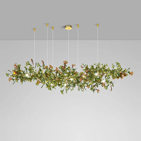 Grönskog Bladljus Lyxkrona - Luxury Nordic Green Leaf Chandelier