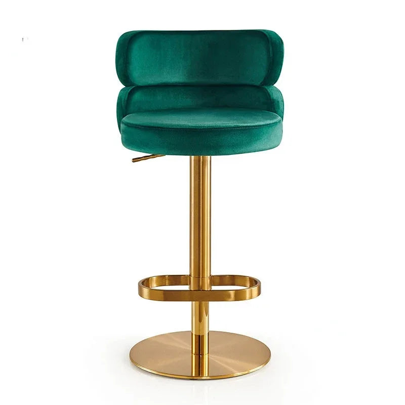 Freyja Fløyeltronen Stol - Luxury Nordic Velvet Bar Stool