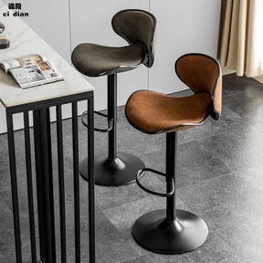 Magnus Lædersæde Højstol - 1 Luxury Nordic Bar Stool