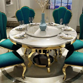 Gullmarmor Eleganse Sett - Luxury Nordic Round Dining Table Set