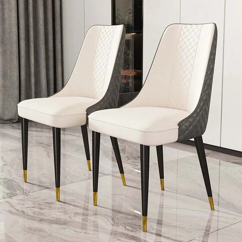 Elegans Läderstol - 1 Luxury Nordic Leather Dining Chair