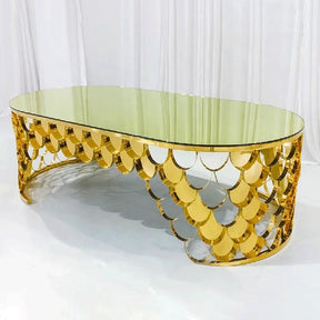 Sildefjell Glassbord - Luxury Nordic Fish Scale Dining Table