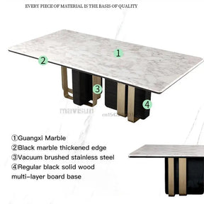 Skjoldbjerg Marmorbord - Luxury Nordic Marble Dining Table Set