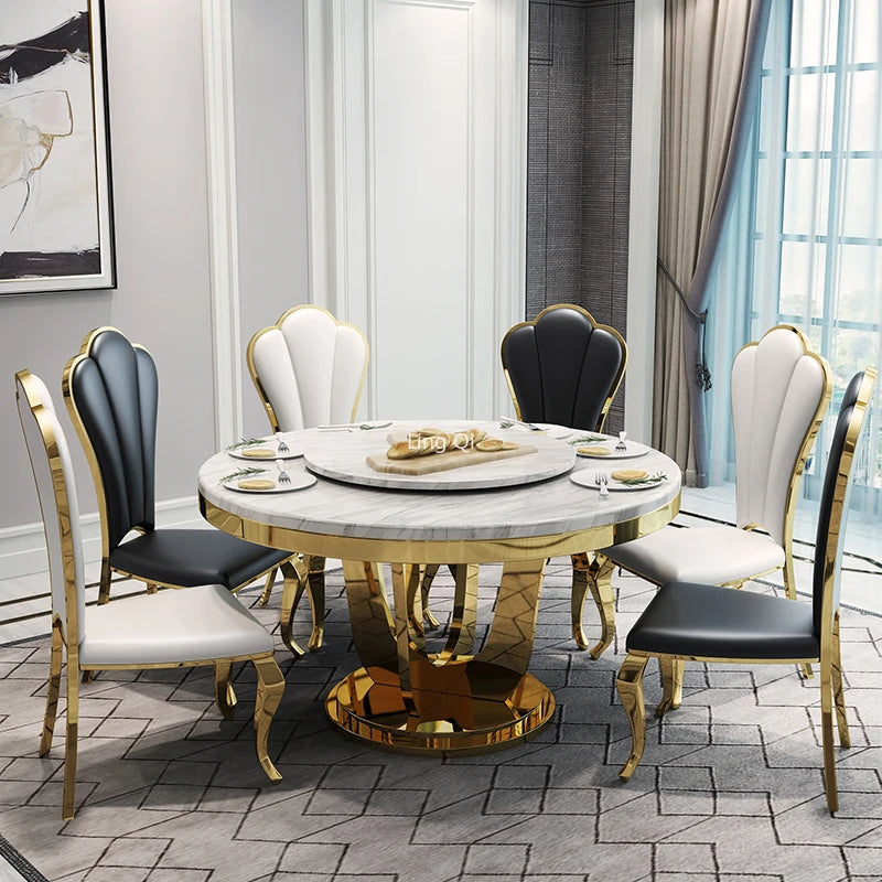 Fjellprakt Marmorbord Eleganse - Luxury Nordic Dining Table Set