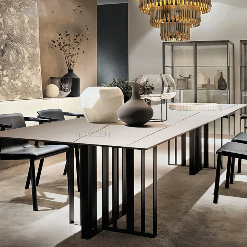 BiancoCarrara Eleganza Tavolo - Luxury Italian Dining Table Set