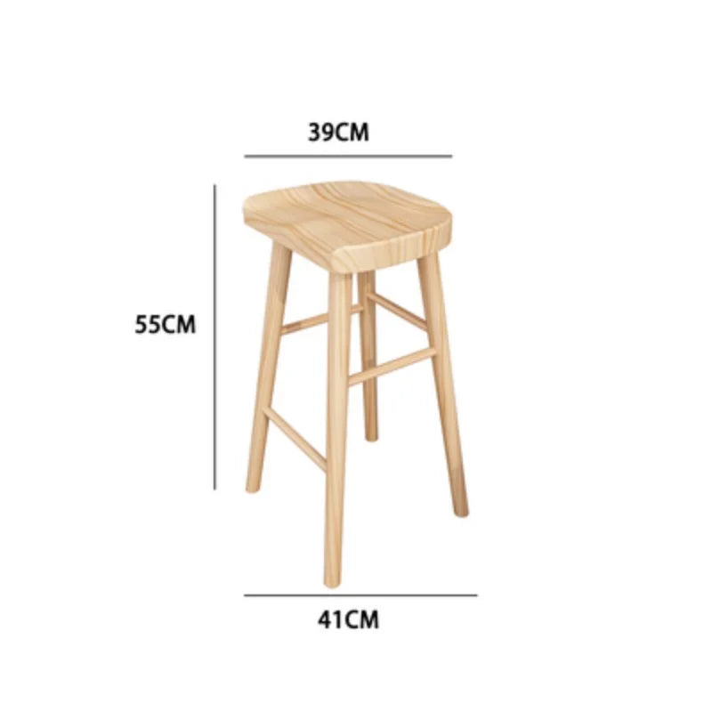 Gunnar Hugtre Hækistóll - 1 Luxury Wood Nordic Bar Stool