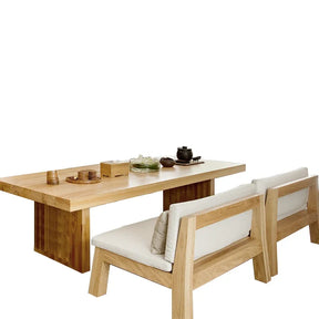 Skogvelldyr Eiketafel Spisesett - Luxury Nordic Wood Dining Table Set