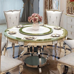 Gullmarmor Eleganse Sett - Luxury Nordic Round Dining Table Set