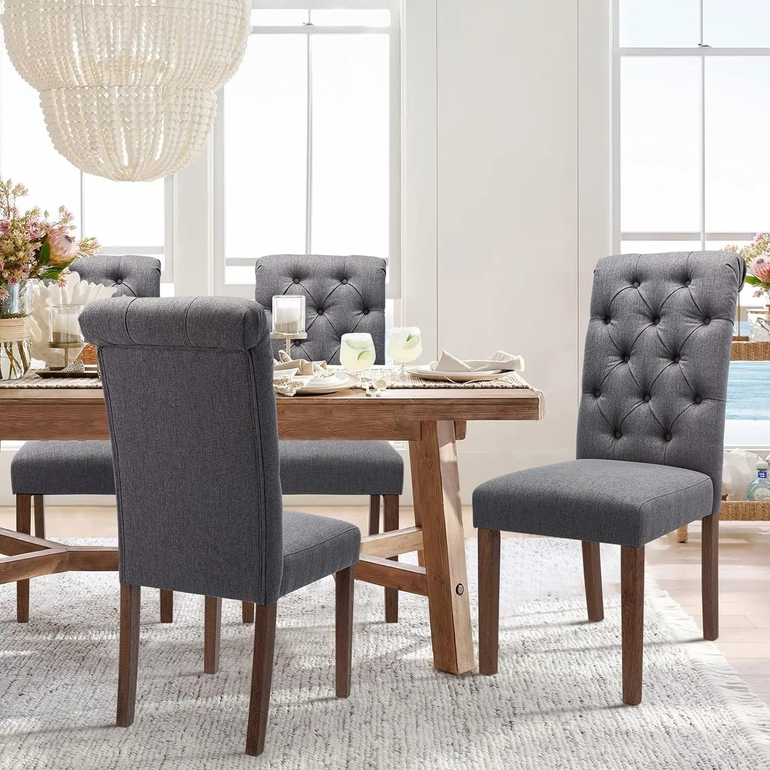 Haugluksus Eik Stol - 4 Luxury Dining Chairs