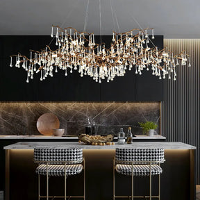 Regndråpe Lysekrone - Luxury Nordic Rain Drop Chandelier