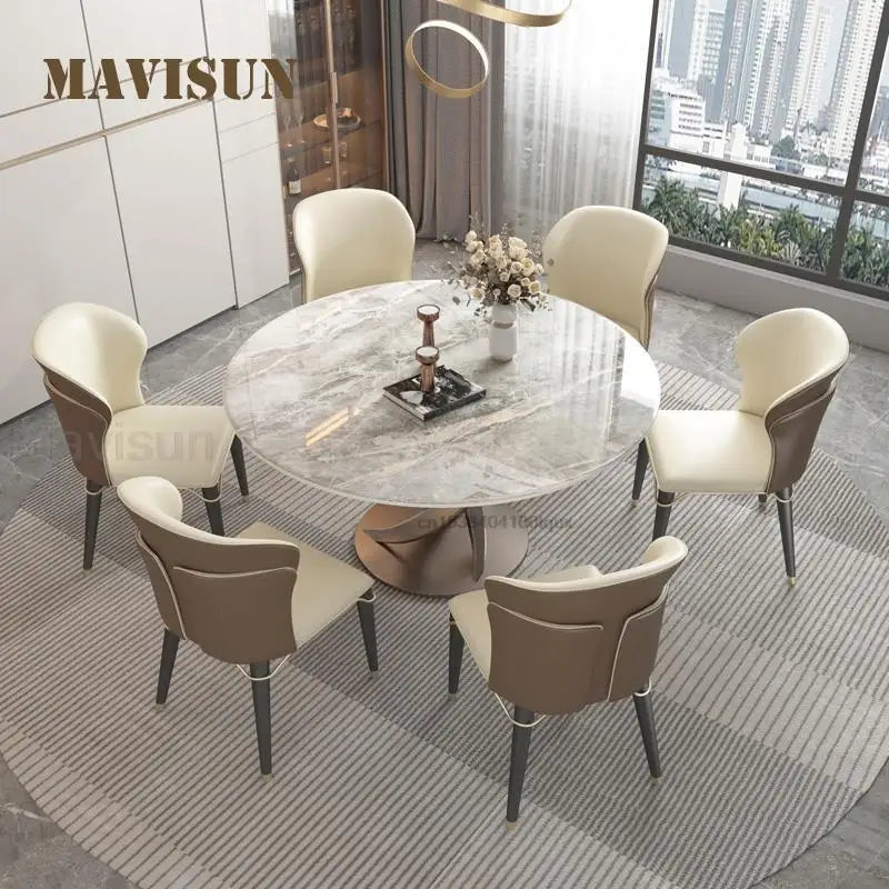 Girevole Marmo Tavolo Eleganza - Luxury Italian Dining Table Set