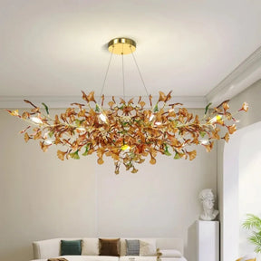 Grönskog Bladljus Lyxkrona - Luxury Nordic Green Leaf Chandelier