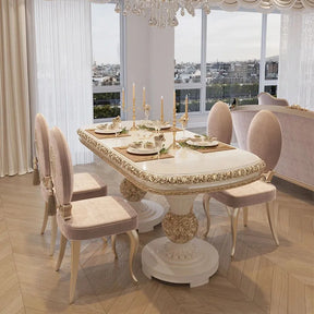 BlancÉlégance Table à Manger - Luxury French Dining Table