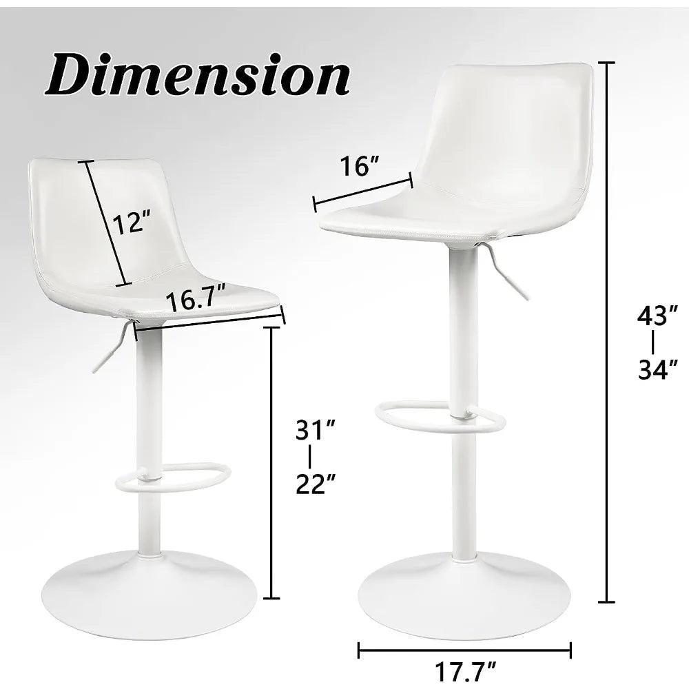 Oskar Lærestol - 2 Simple Nordic Bar Stools