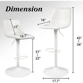 Oskar Lærestol - 2 Simple Nordic Bar Stools