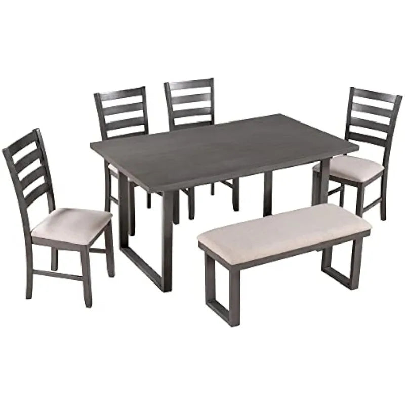 RenBord Sett - Nordic Dining Table Set With Bench