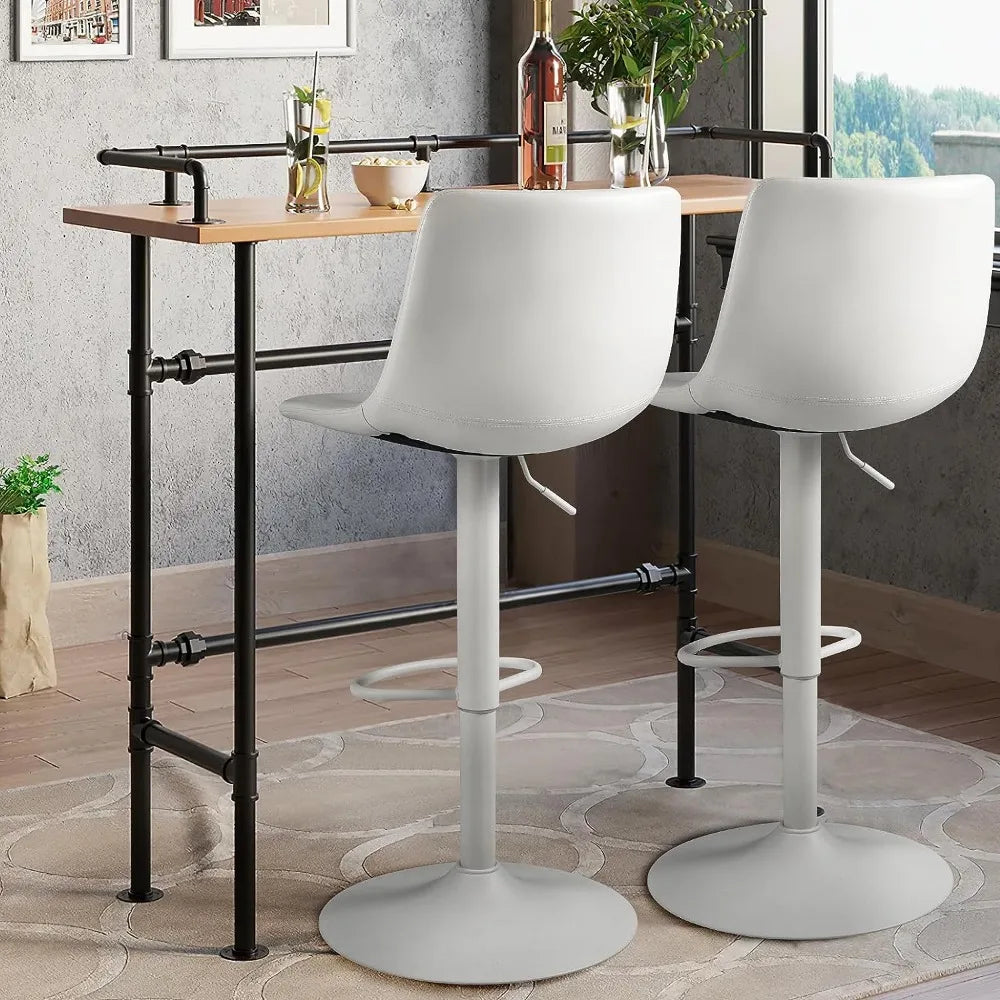 Oskar Lærestol - 2 Simple Nordic Bar Stools