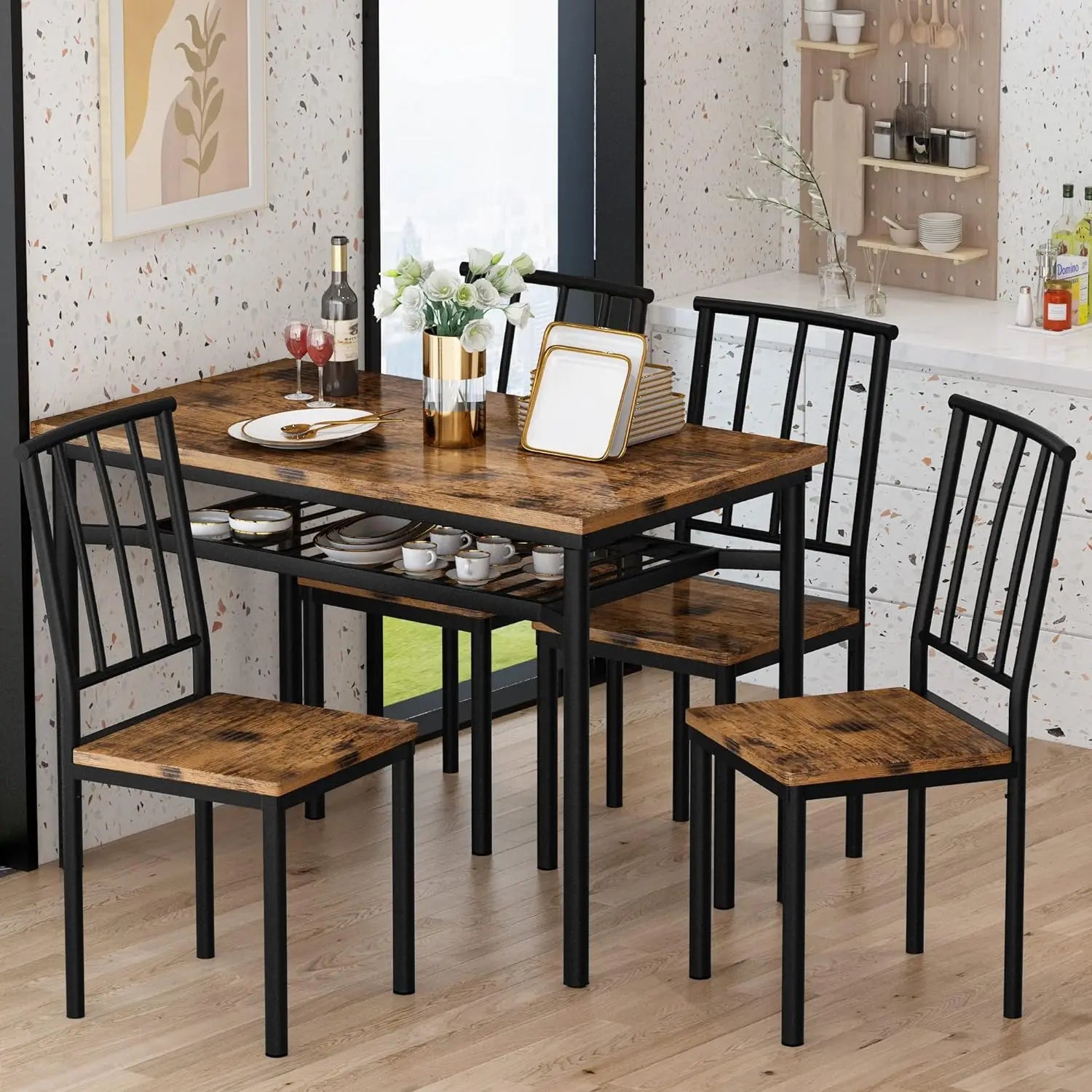 LysTrekke Bord - Simple Nordic Dining Table Set