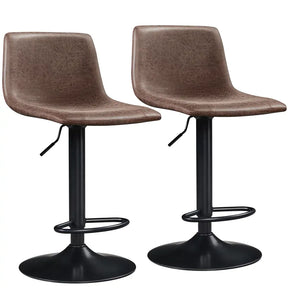 Magnus Lærdal Stol - 2 Simple Leather Nordic Bar Stools