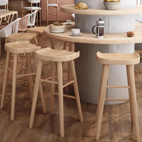 Gunnar Hugtre Hækistóll - 1 Luxury Wood Nordic Bar Stool