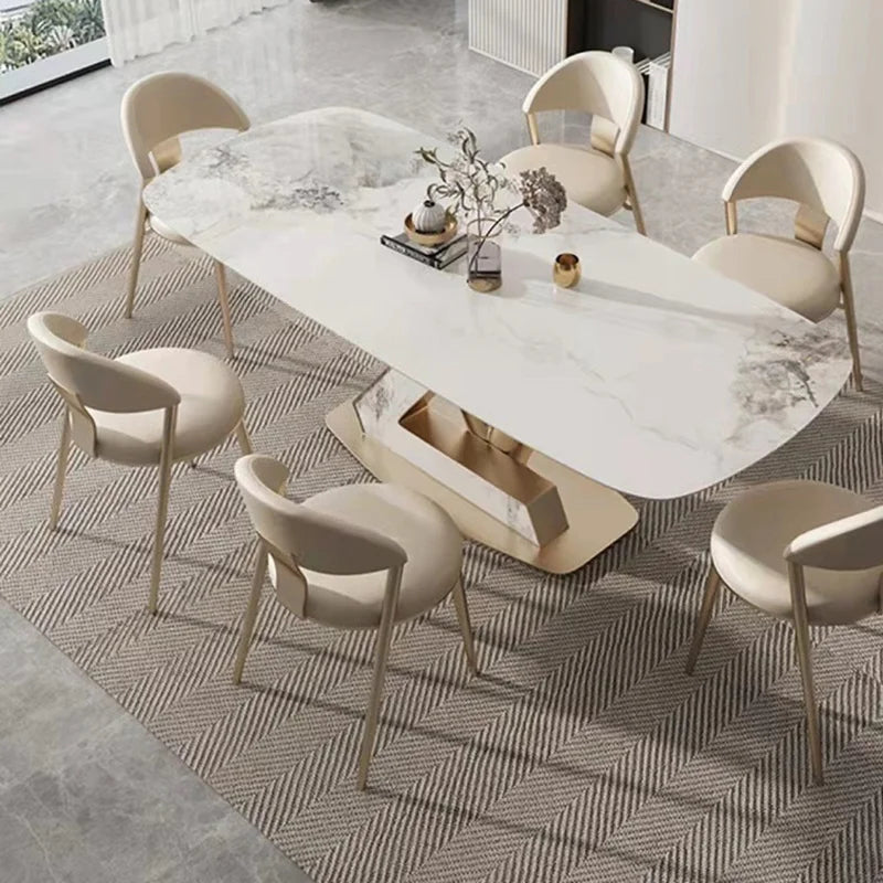 Hrafnstone Eikrune Steelmarq - Luxury Nordic Steel Dining Table Set