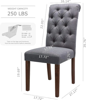 Haugluksus Eik Stol - 4 Luxury Dining Chairs