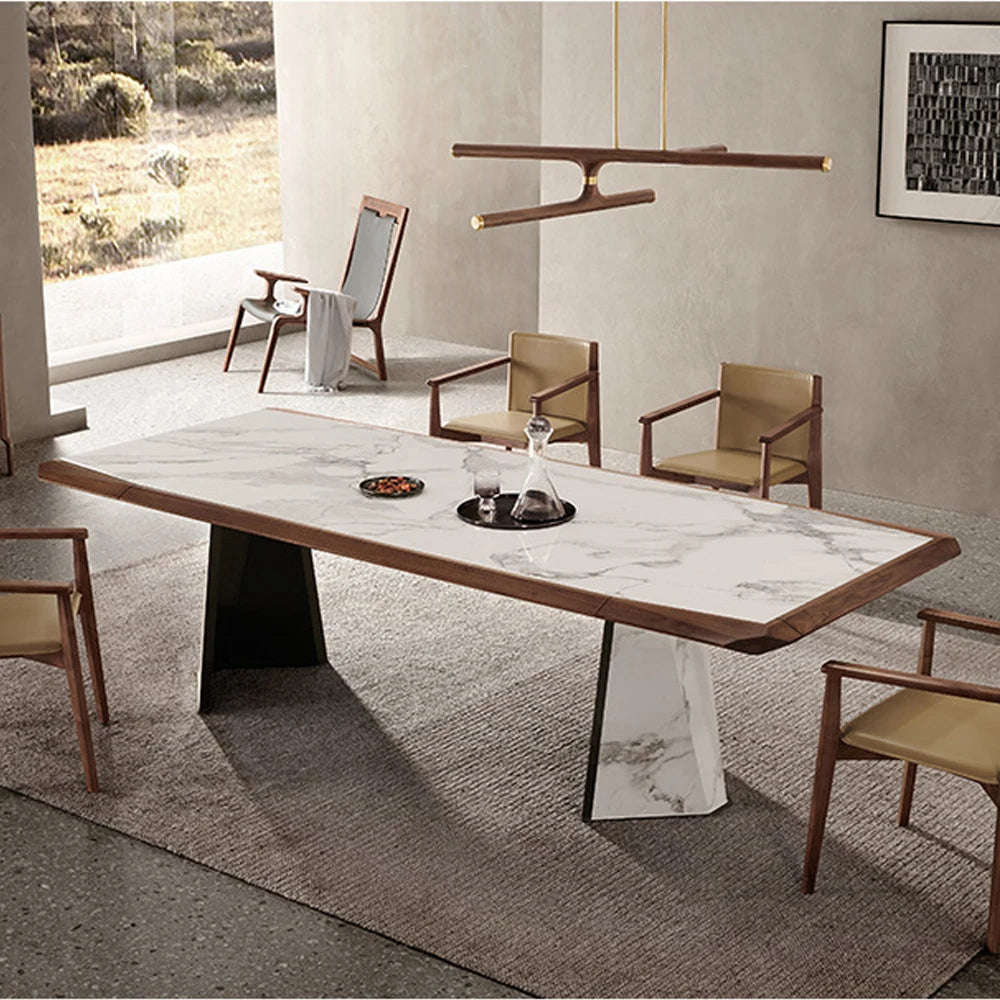 Marmorglans Mesterverk Bord - Luxury Nordic Marble Dining Table