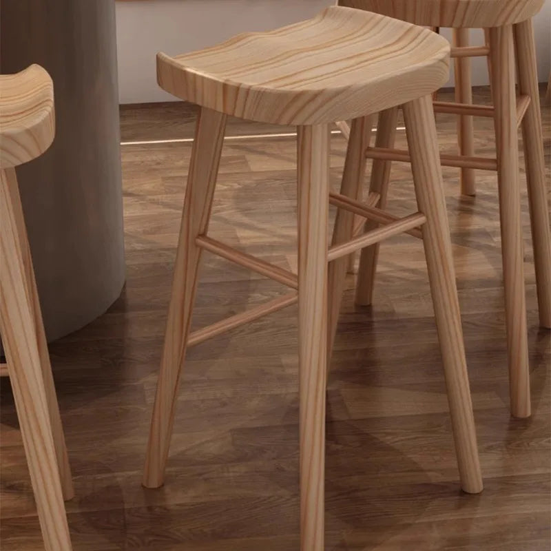 Gunnar Hugtre Hækistóll - 1 Luxury Wood Nordic Bar Stool