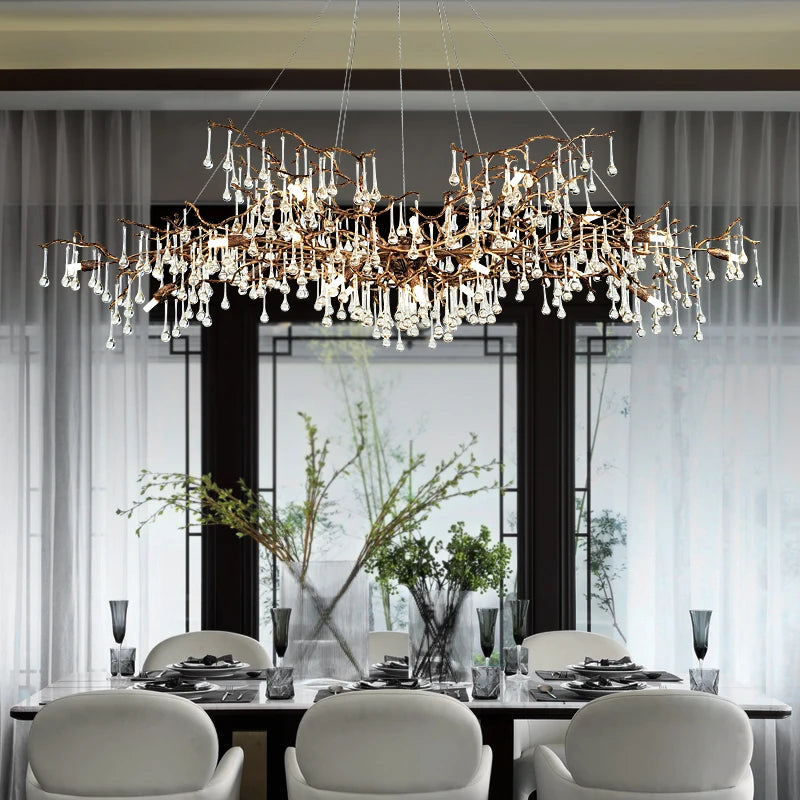 Regndråpe Lysekrone - Luxury Nordic Rain Drop Chandelier