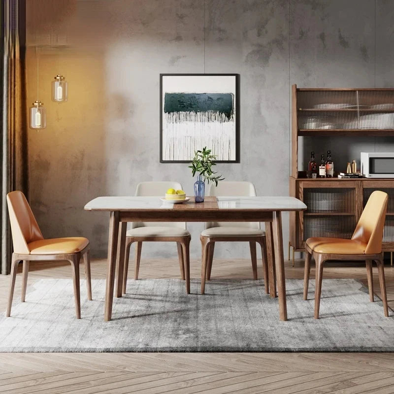 UtvidBjørk Bord - Luxury Nordic Extendable Dining Table Set