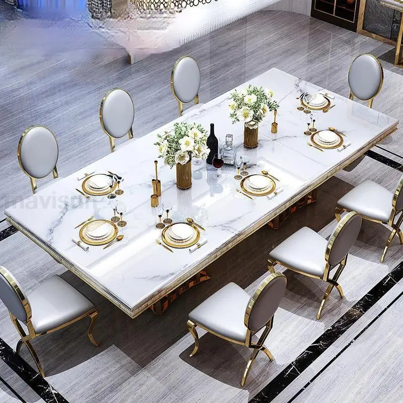 Lusso Marmo Tavolo Elegante - Luxury Italian Marble Dining Set