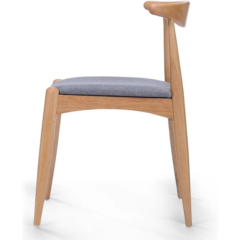 Skogsfyr Eleganstol - 2 Luxury Nordic Wood Dining Chair Set