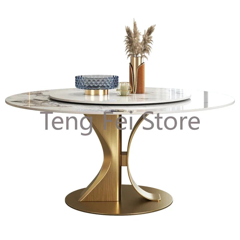 Svart Marmorprakt Spisebord - Luxury Nordic Dining Table Set