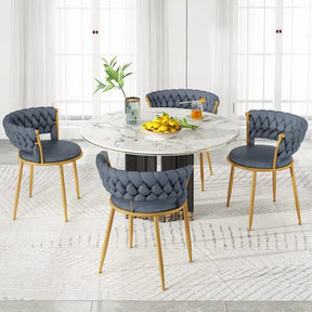 Silvurhjarta Herðaset - 4 Luxury Nordic Dining Chair Set