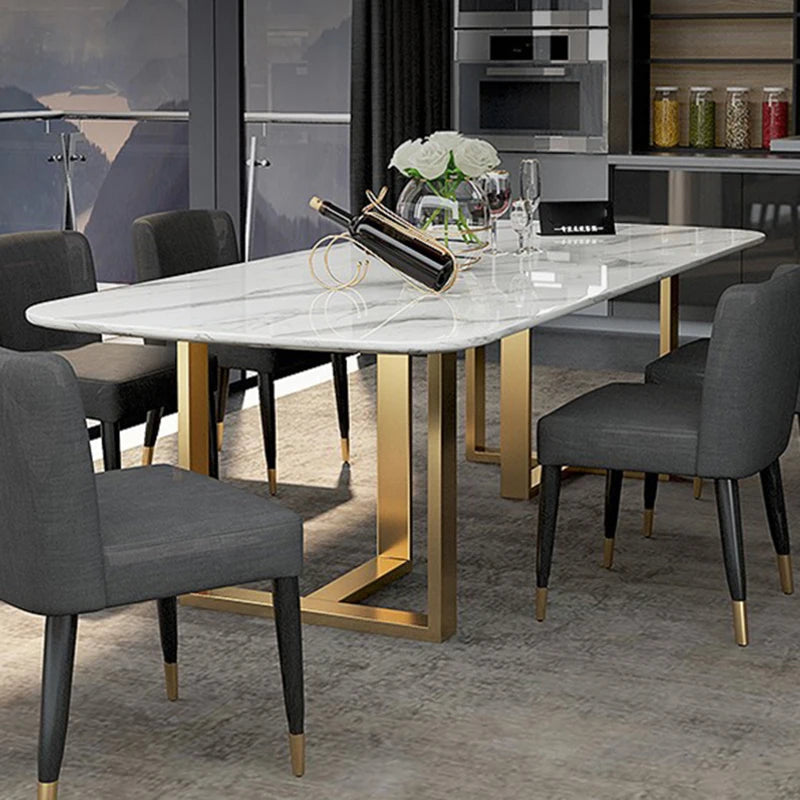 Gullskimmer Marmorbord - Luxury Nordic Dining Table Set