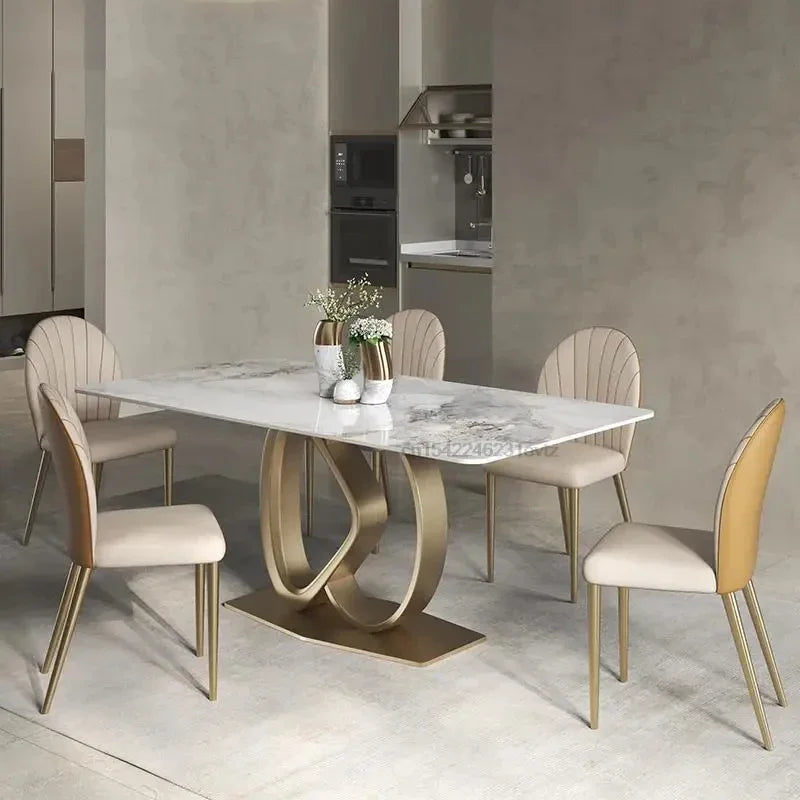 LussoMarmo Tavolo Elegante - Luxury Italian Dining Table Set