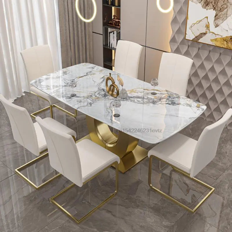 GullMarmor Høytid Bord - Luxury Nordic Dining Table Set